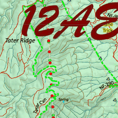 Arizona HuntData LLC Arizona Unit 12AE Mule Deer Hybrid Map digital map