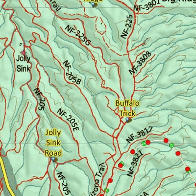 Arizona HuntData LLC Arizona Unit 12AE Mule Deer Hybrid Map digital map