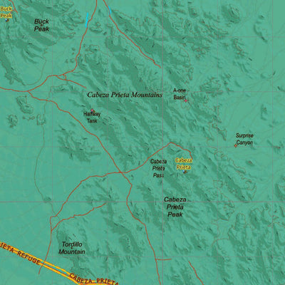 Arizona HuntData LLC Arizona Unit 40Be Mule Deer Hybrid Map digital map