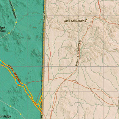 Arizona HuntData LLC Arizona Unit 41e Mule Deer Hybrid Map digital map