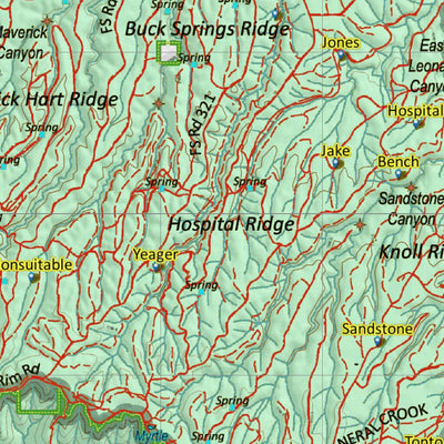 Arizona HuntData LLC Arizona Unit 4A Mule Deer Hybrid Map digital map