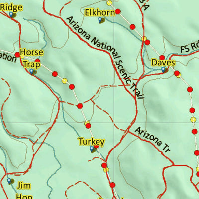 Arizona HuntData LLC Arizona Unit 5BS Mule Deer Hybrid Map digital map