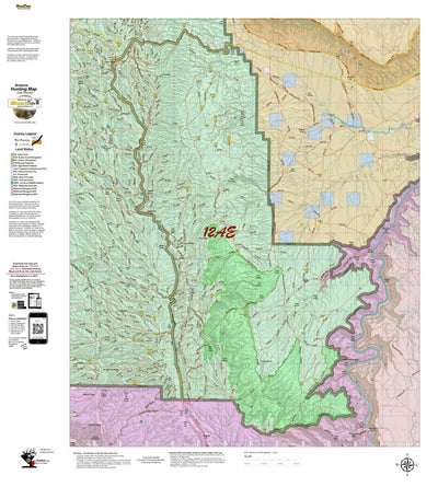 Arizona HuntData LLC AZ Unit 12AE Land Ownership Map digital map