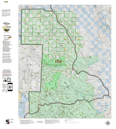 Arizona HuntData LLC AZ Unit 17A Land Ownership Map digital map