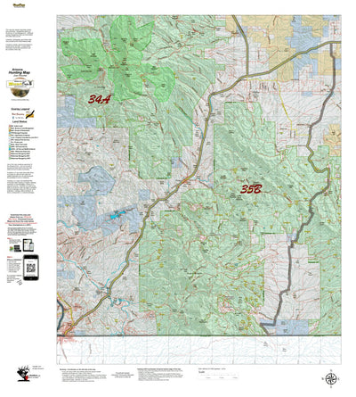 Arizona HuntData LLC AZ Unit 35B Land Ownership Map digital map