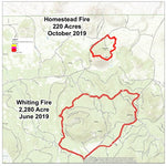 Arizona Mushroom Society 2019 Whiting and Homestead Fires digital map