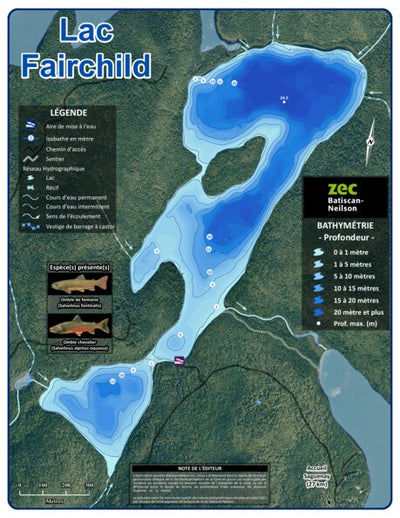 Association sportive Batiscan-Neilson inc. / Zec Batiscan-Neilson Zec Batiscan-Neilson / Lac Fairchild digital map