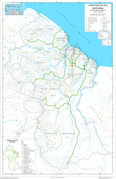 Avenza Systems Inc. Administrative Map Of Guyana digital map