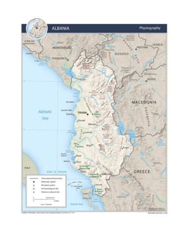Avenza Systems Inc. Albania Physiography digital map