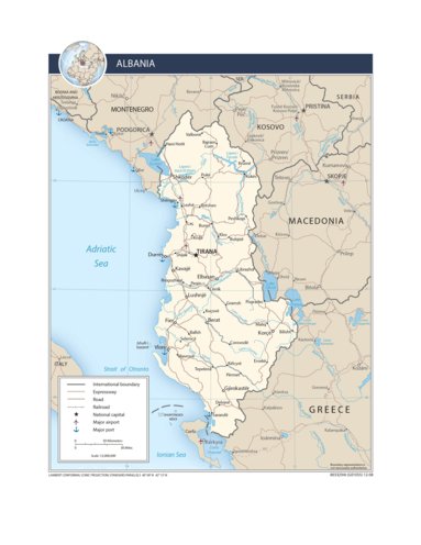 Avenza Systems Inc. Albania Transportation digital map