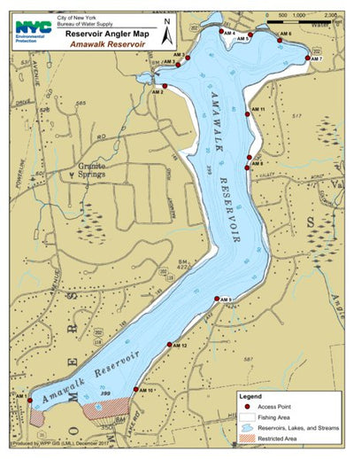 Avenza Systems Inc. Amawalk Angler Reservoir Map digital map