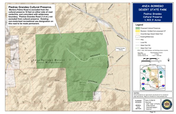 Anza-Borrego Desert State Park - Piedras Grandes Map by Avenza Systems ...