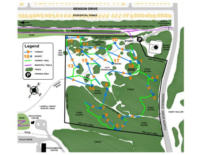 Avenza Systems Inc. Barrie Disc Golf Course Map digital map