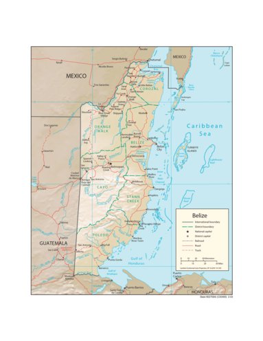Avenza Systems Inc. Belize Physiography digital map