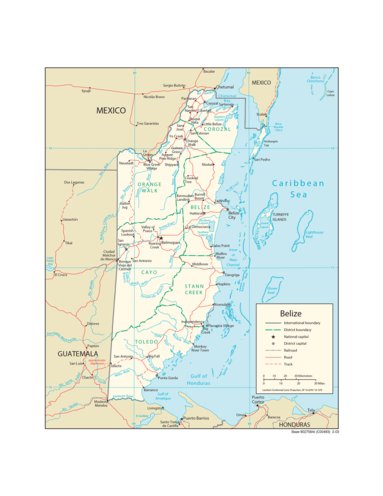 Avenza Systems Inc. Belize Transportation digital map