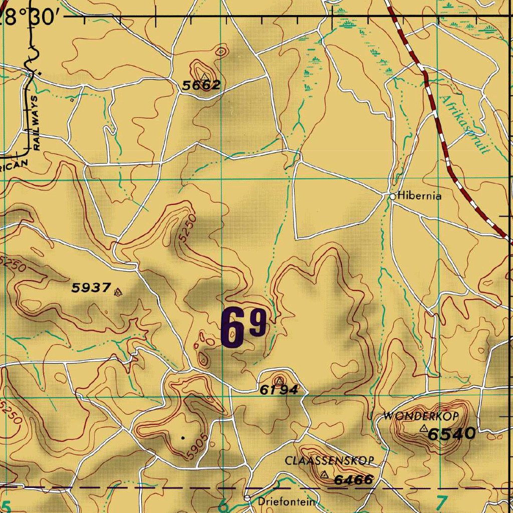 Bethlehem, Republic of South Africa; Lesotho - sh-35-3 Map by Avenza ...