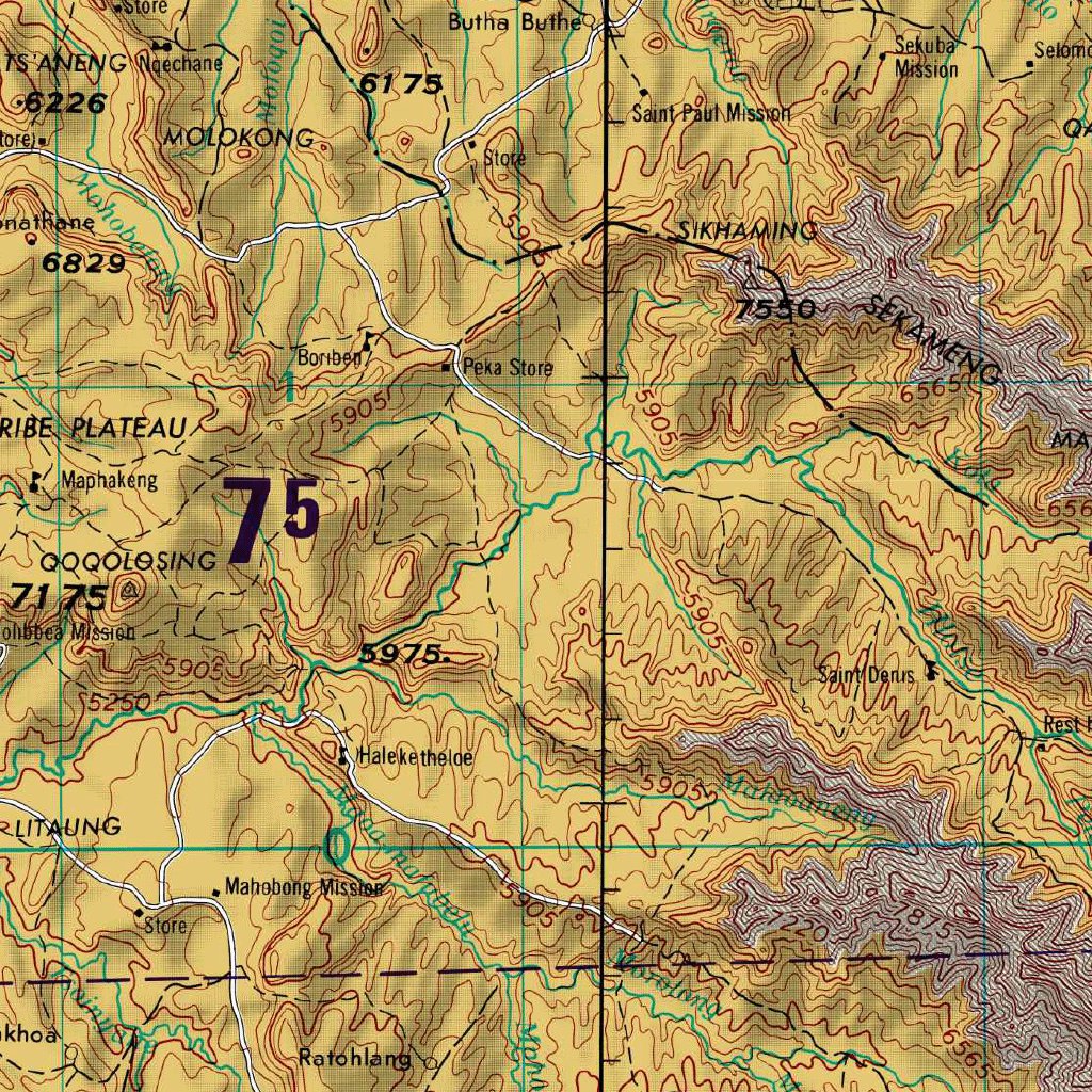 Bethlehem, Republic of South Africa; Lesotho - sh-35-3 Map by Avenza ...