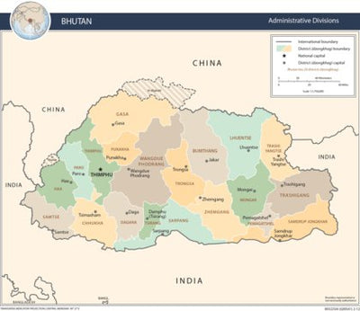 Avenza Systems Inc. Bhutan Administration digital map