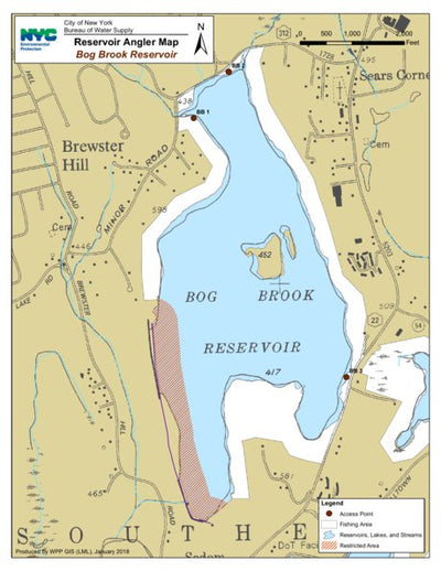 Avenza Systems Inc. Bog Brook Angler Reservoir Map digital map