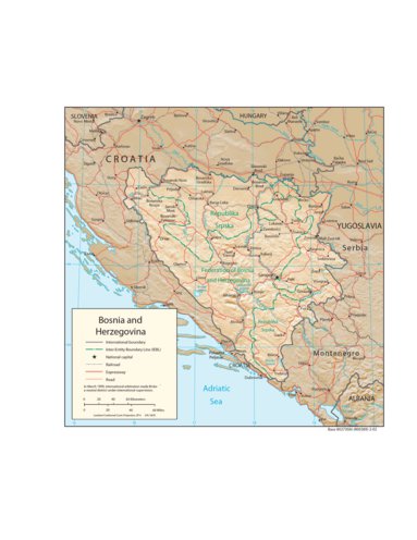 Avenza Systems Inc. Bosnia Herzegovina Physiography digital map