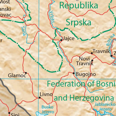 Avenza Systems Inc. Bosnia Herzegovina Physiography digital map
