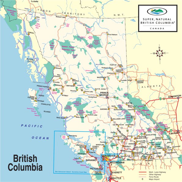 british columbia map