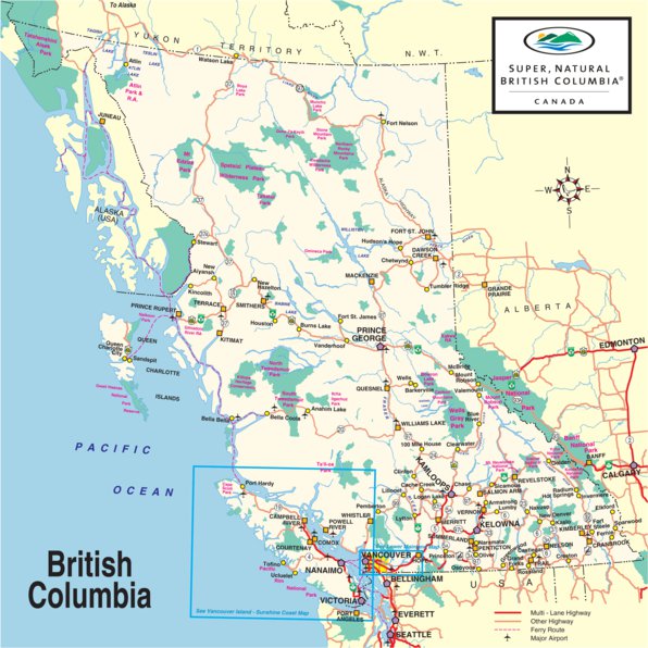 Map Over Bc British Columbia, Canada Map by Avenza Systems Inc. | Avenza Maps