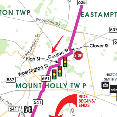 Avenza Systems Inc. Burlington County Bikeways digital map