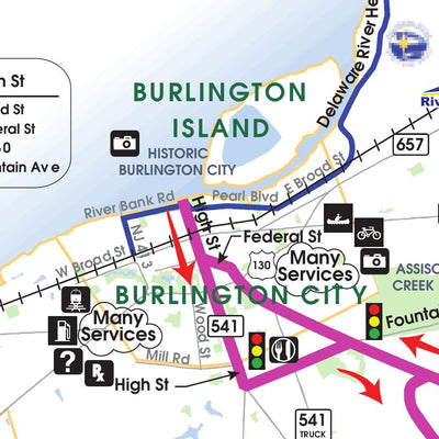 Avenza Systems Inc. Burlington County Bikeways digital map