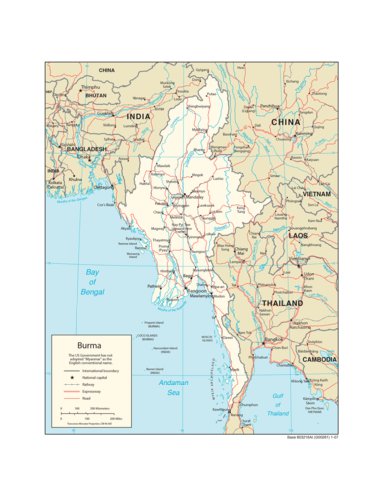 Avenza Systems Inc. Burma Transportation digital map