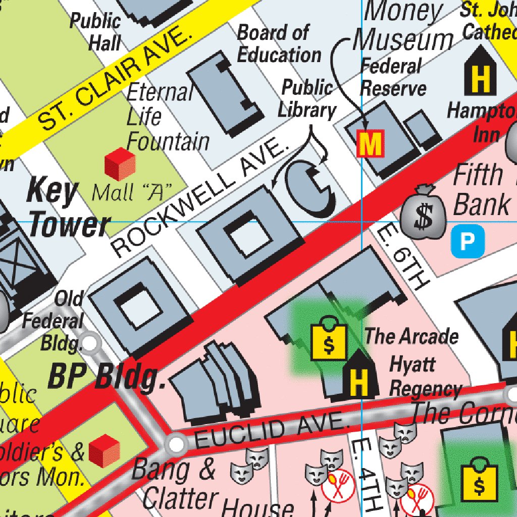 Cleveland, OH Downtown Map by Avenza Systems Inc. | Avenza Maps