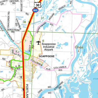 Avenza Systems Inc. Columbia County Sheet 1 digital map