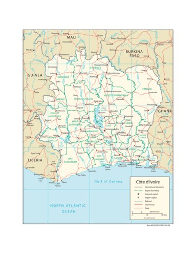 Avenza Systems Inc. Cote d'Ivoire Transportation digital map
