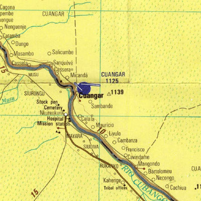 Avenza Systems Inc. Cuangar, Angola; Namibia - se-34-5 digital map