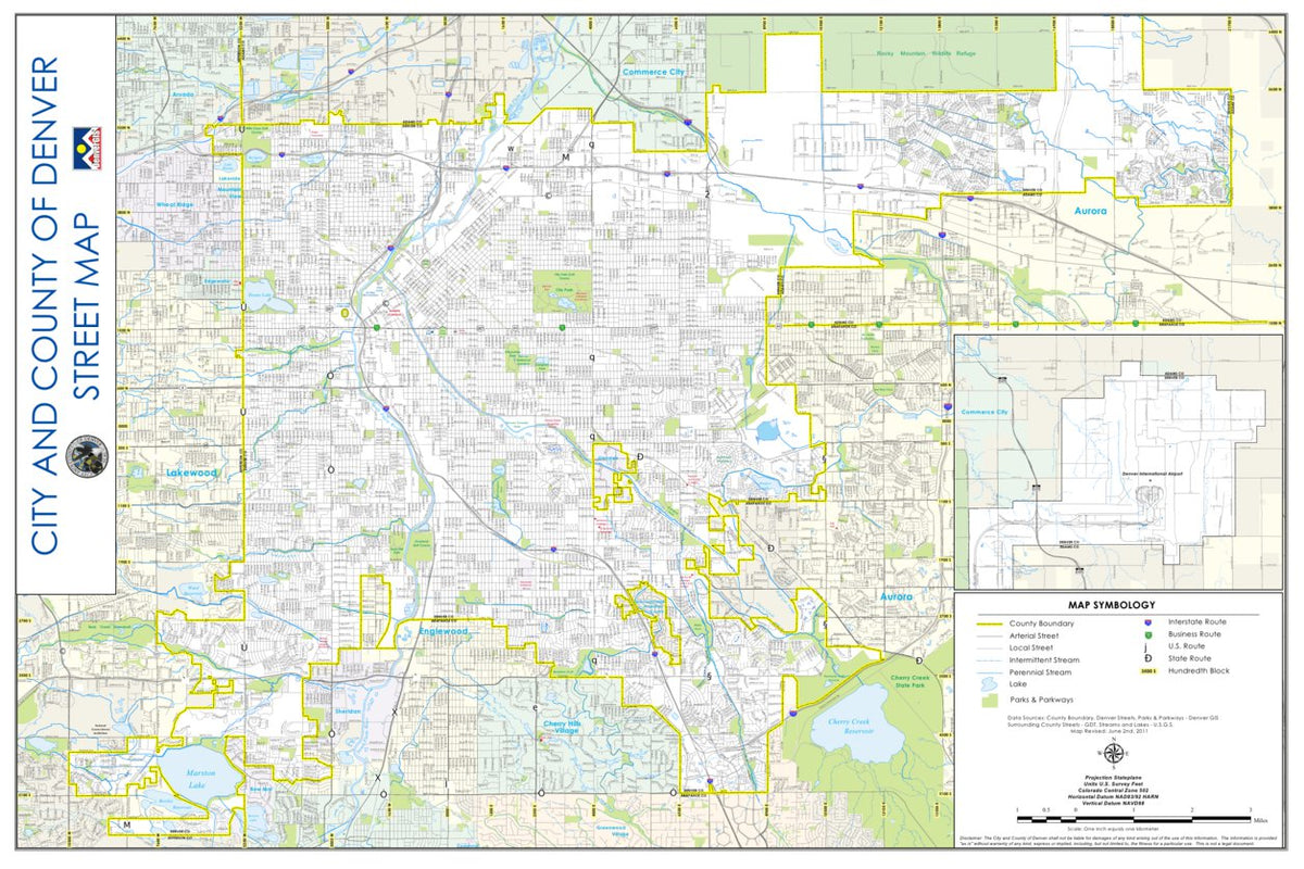 Denver, COI Roads Map by Avenza Systems Inc. | Avenza Maps