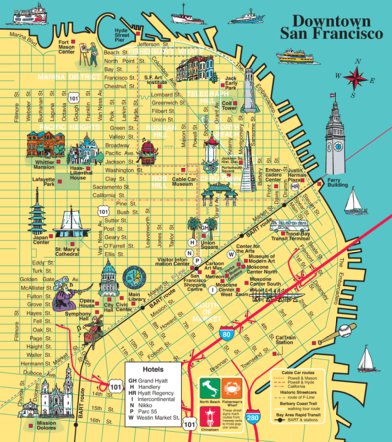 Downtown San Francisco Tourist Map by Avenza Systems Inc. | Avenza Maps