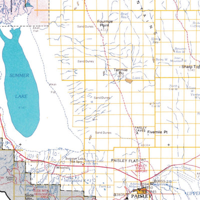 Avenza Systems Inc. Goose and Summer Lakes Drainage Basin, Oregon digital map