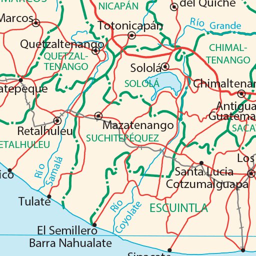 Guatemala Transportation Map by Avenza Systems Inc. | Avenza Maps