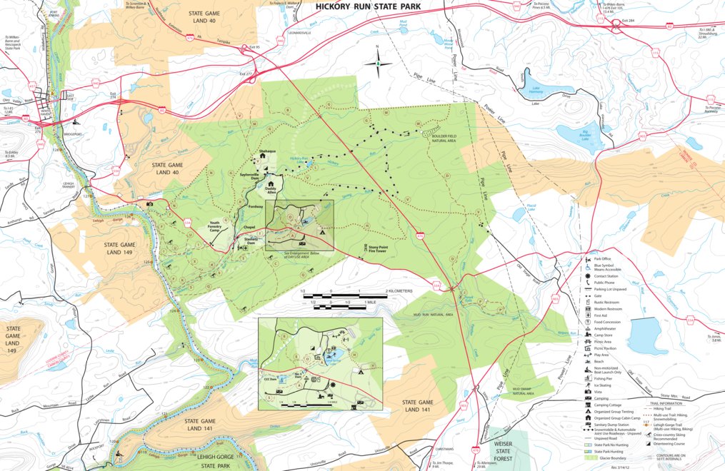 Run Up Map Hickory Run State Park Directions