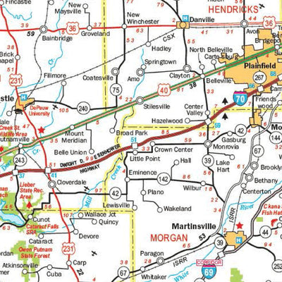 Avenza Systems Inc. Indiana Roadway Map digital map