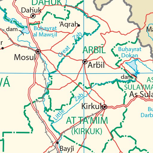 Iraq Transportation Map by Avenza Systems Inc. | Avenza Maps