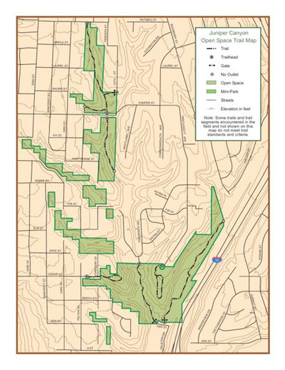 Avenza Systems Inc. Juniper Canyon Open Space Trail Map digital map