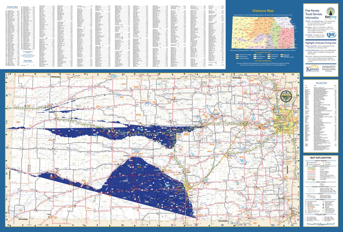 Kdot Maps Kansas Highways and Roads Map by Avenza Systems Inc. | Avenza Maps