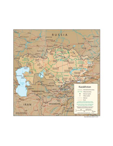 Avenza Systems Inc. Kazakhstan Physiography digital map