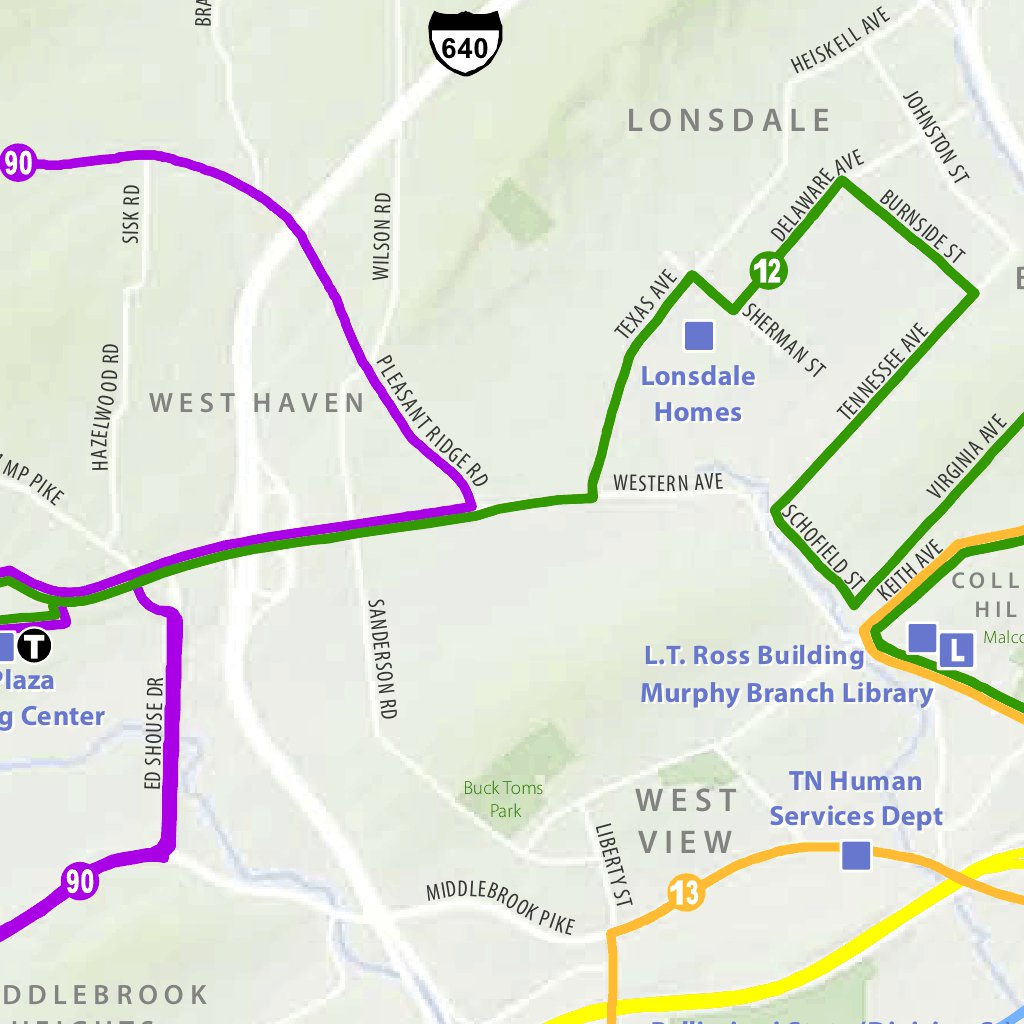 Knoxville TN Transit Map by Avenza Systems Inc. | Avenza Maps