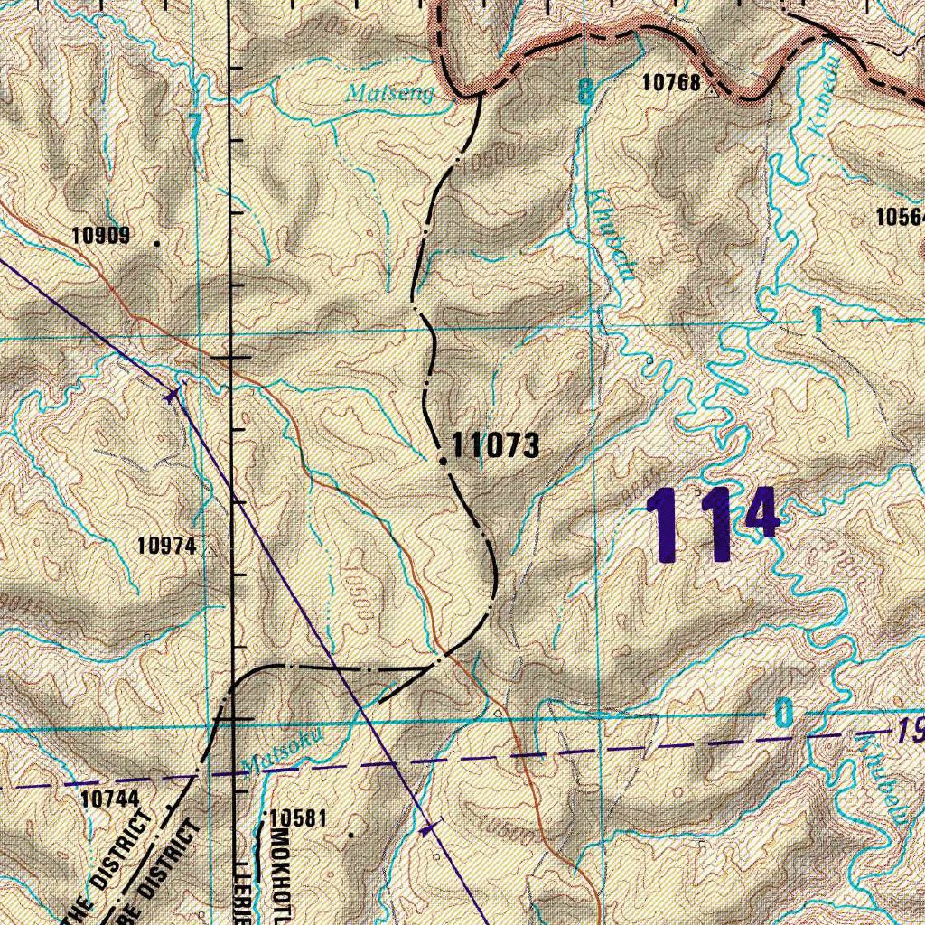Ladysmith, South Africa; Lesotho - sh-35-4 Map by Avenza Systems Inc ...