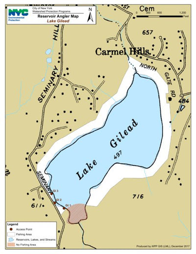 Avenza Systems Inc. Lake Gilead Angler Reservoir Map digital map