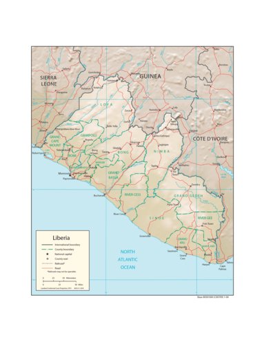 Avenza Systems Inc. Liberia Physiography digital map