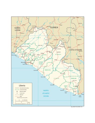 Avenza Systems Inc. Liberia Transportation digital map