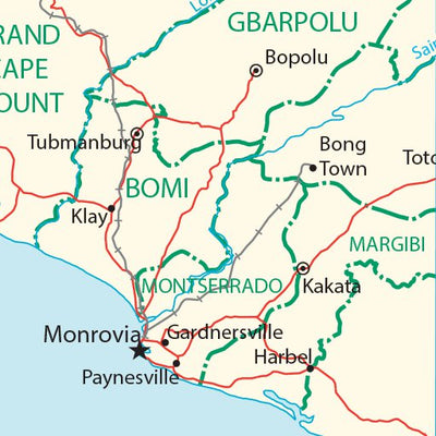 Avenza Systems Inc. Liberia Transportation digital map